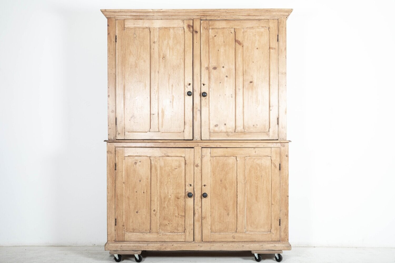19thC English Pine Housekeepers Cupboard