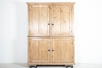 19thC English Pine Housekeepers Cupboard