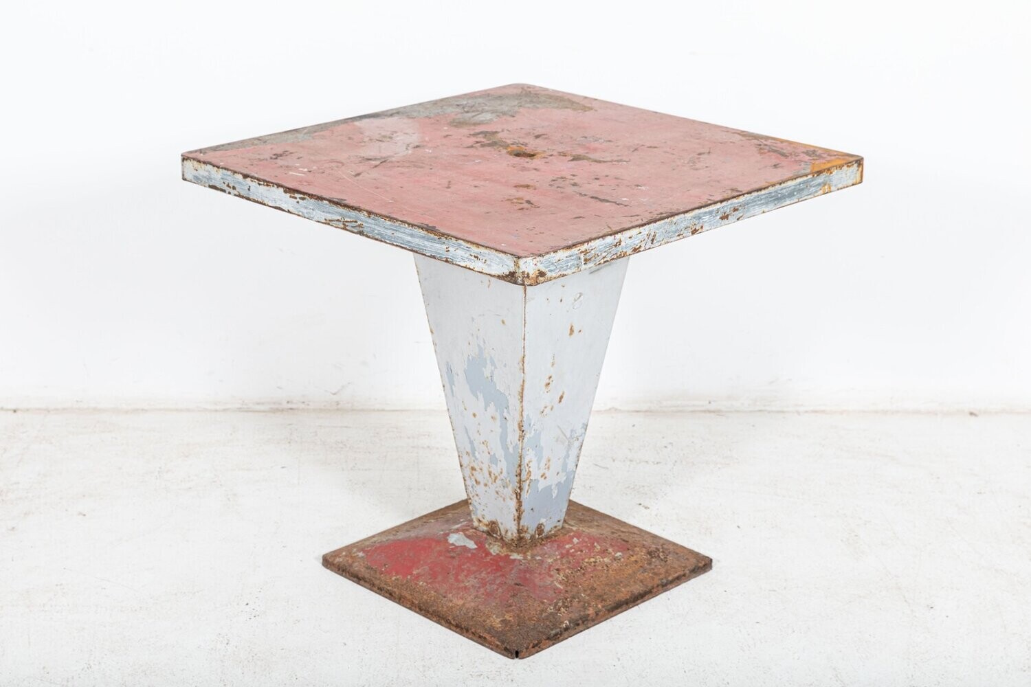 Painted French Tolix Kub Bistro Table