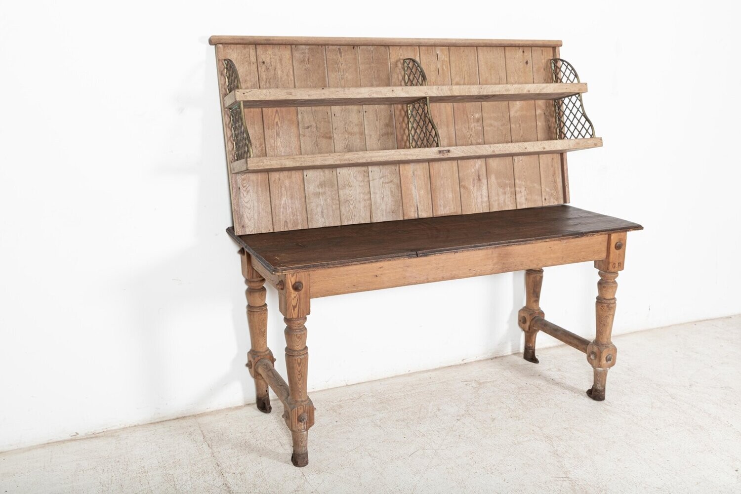 19thC Welsh Mahogany & Pine Post Office Sorting Shelves