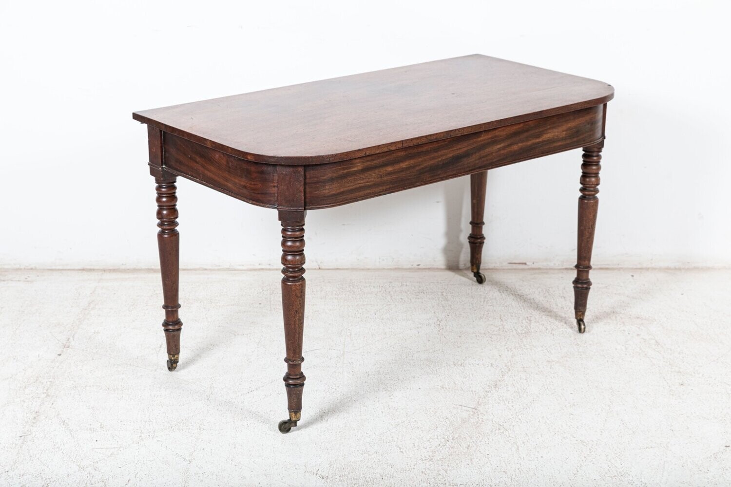 Pair of Georgian Mahogany D End Tables