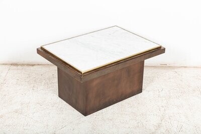 Mid Century Belgium Chrome Bronze Coffee Table