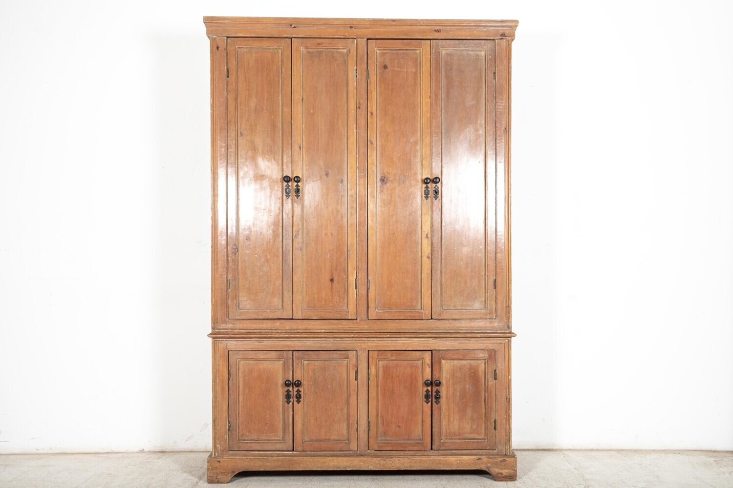 Large 19thC Irish Pine Housekeepers Cupboard