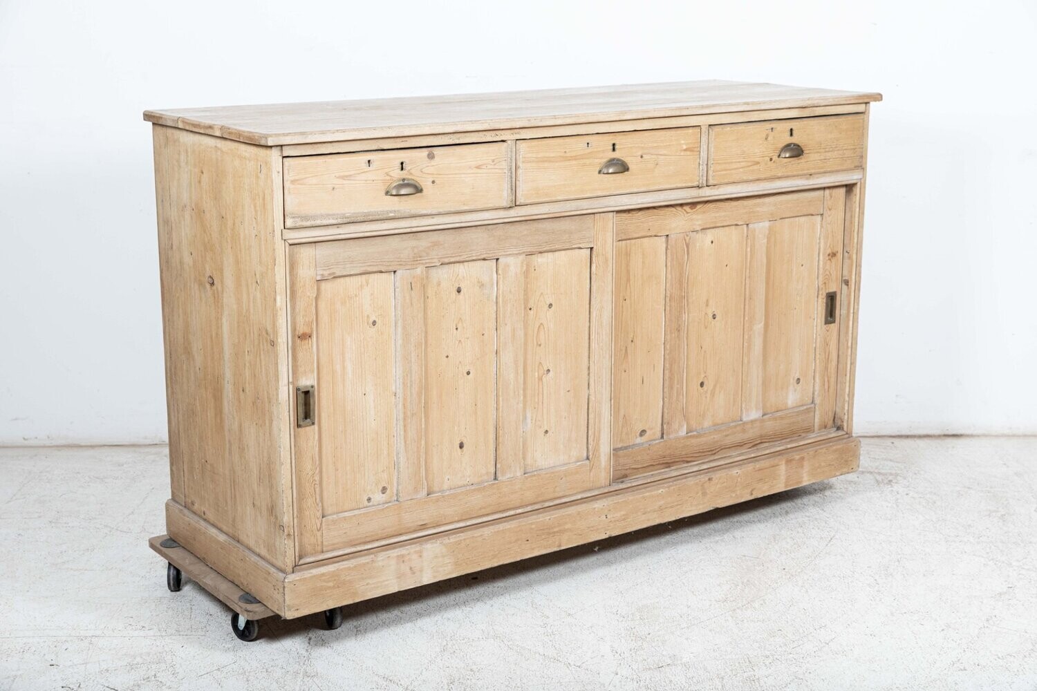 19thC English Pine Dresser Base
