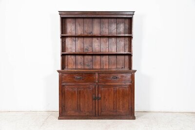 19thC English Pine Waterfall Dresser