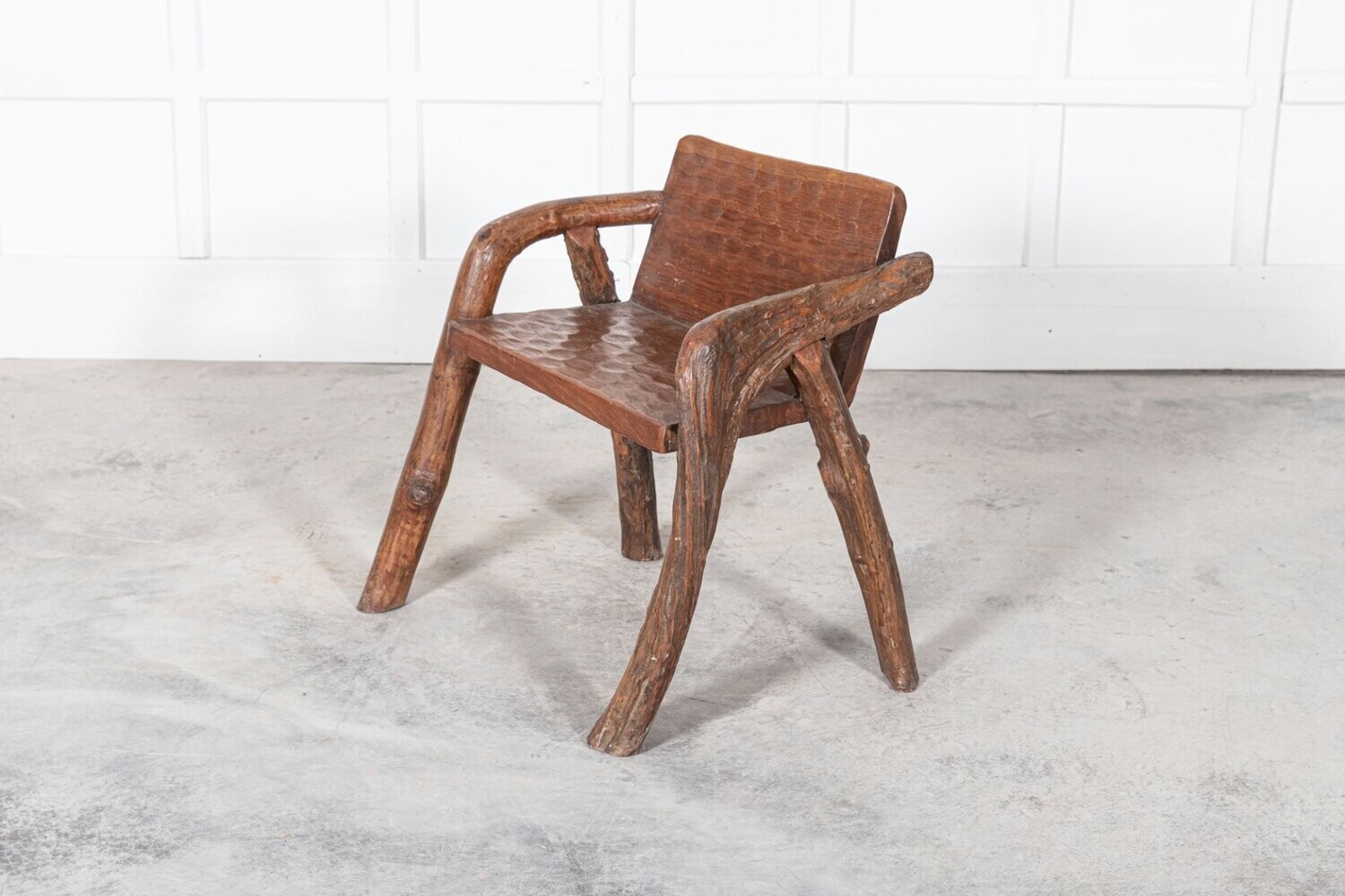 Mid Century Provincial French Fruitwood Root Chair