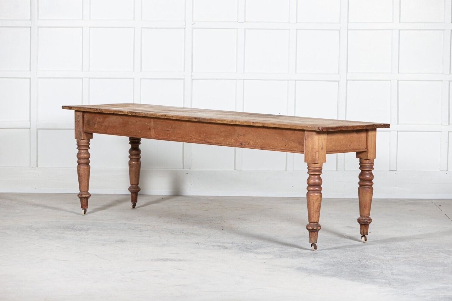 Large 19thC English Pine Farmhouse Table
