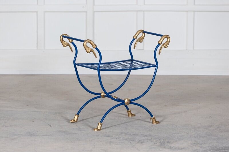 French Maison Jansen Swan Neck Stool
