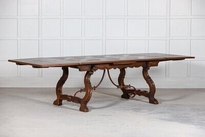 Spanish Extending Oak & Iron Dining Table Spanish Extending Oak & Iron Dining Table