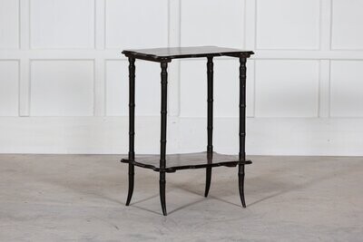 19thC English Rosewood Chinoiserie Two Tier Side Table