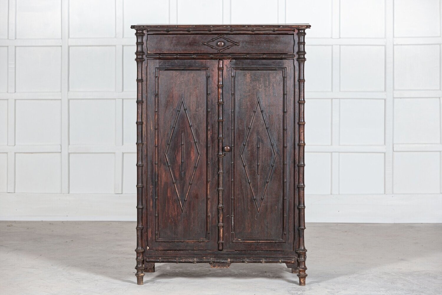 19th century French Faux Bamboo Buffet Cupboard