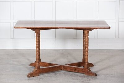 ​19thC English Oak & Pine Top Centre Table
