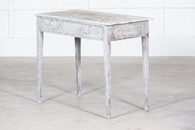 19thC Swedish Dry Scraped Mahogany Side Table