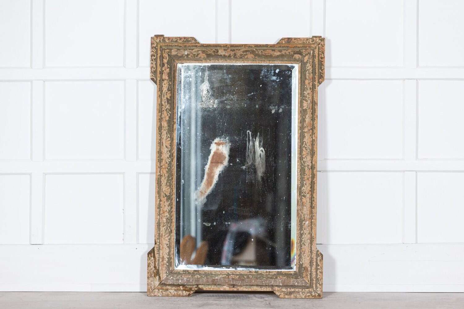 Large 19thC French Foxed Wall Mirror