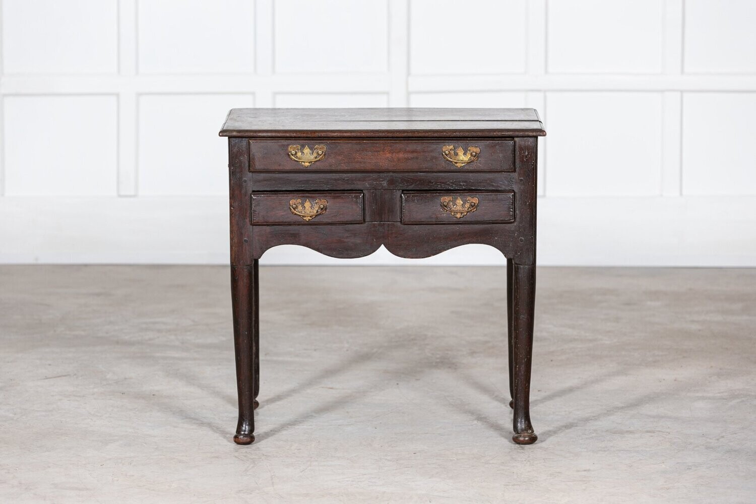 18thC English George III Oak Low Boy Side Table