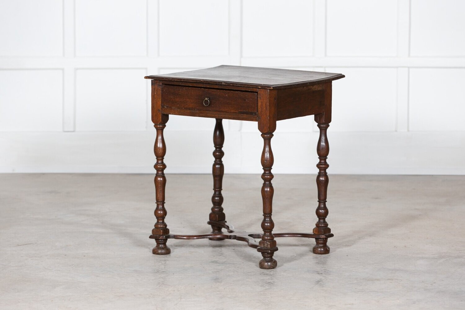 17thC William & Mary Oak & Fruitwood Lowboy Side Table