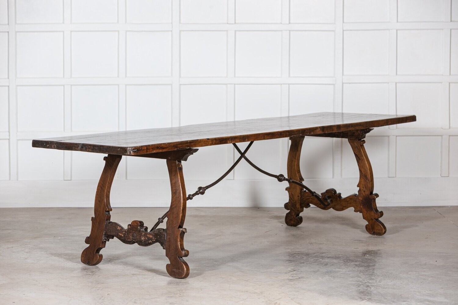 Monumental 19thC Spanish Walnut Refectory Table
