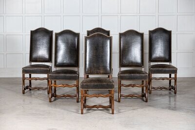 Set of 6 French Louis XIV-style Oak Chairs