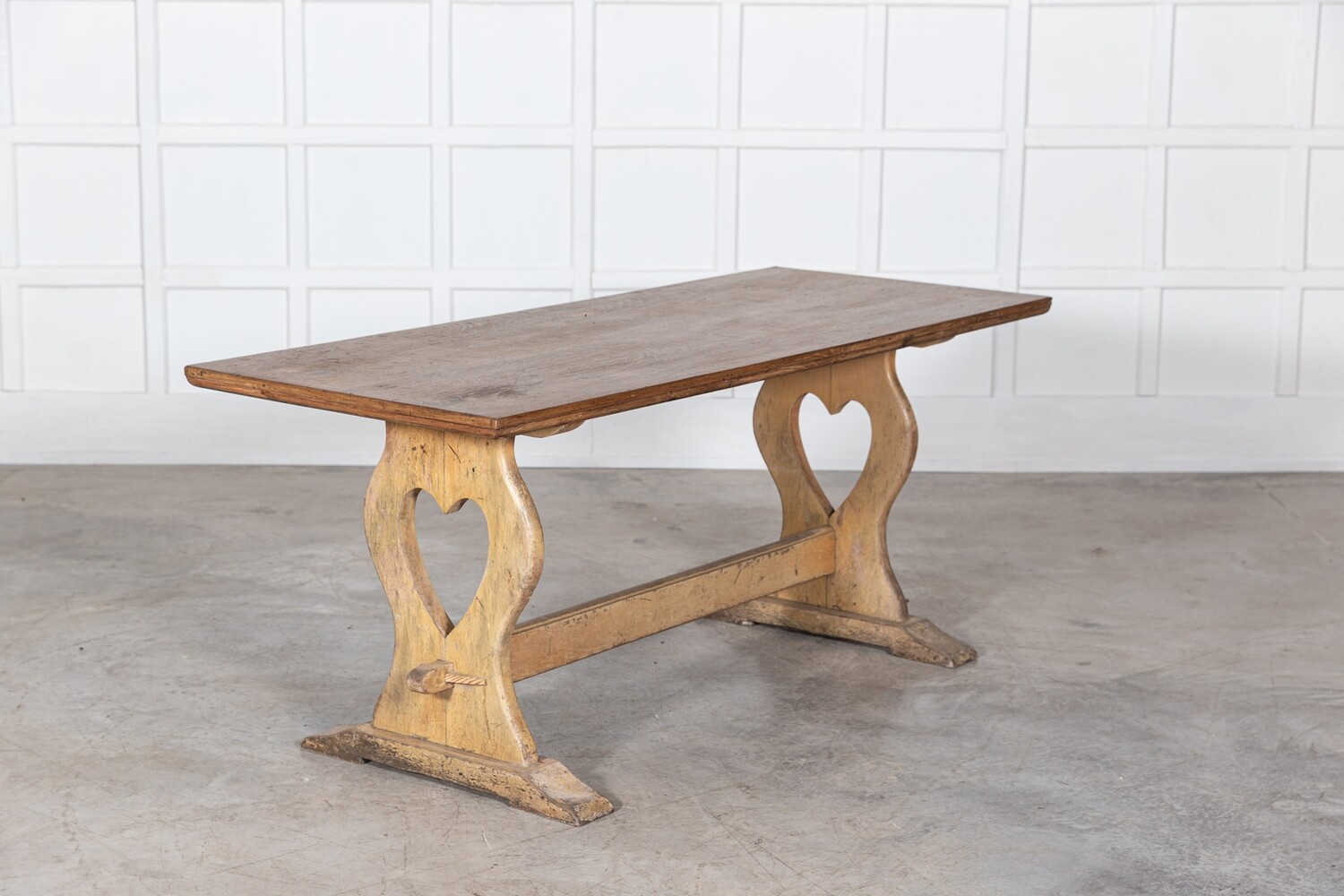 19thC Swedish Oak Trestle Table