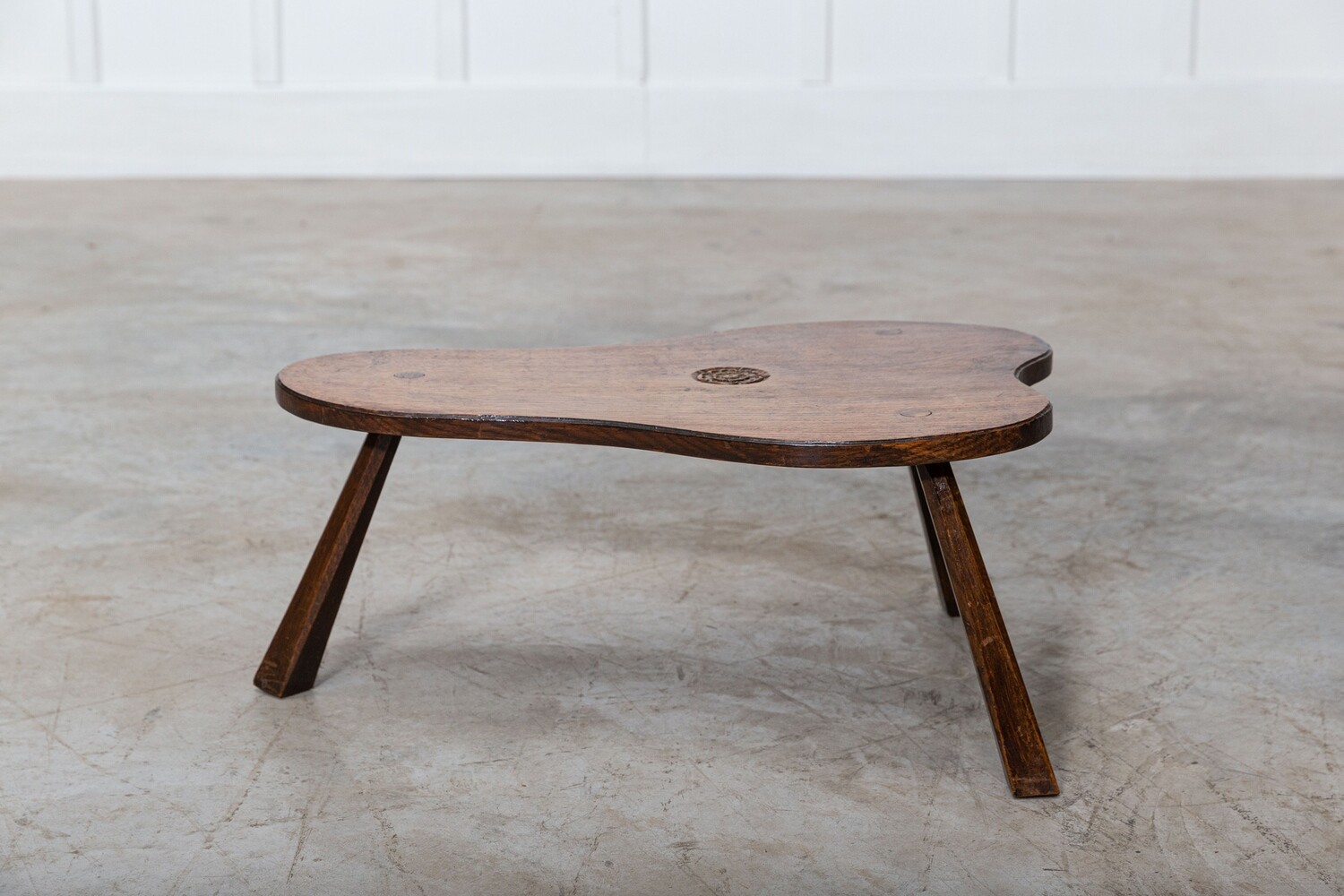 Mid-Century English Carved Oak Coffee Table