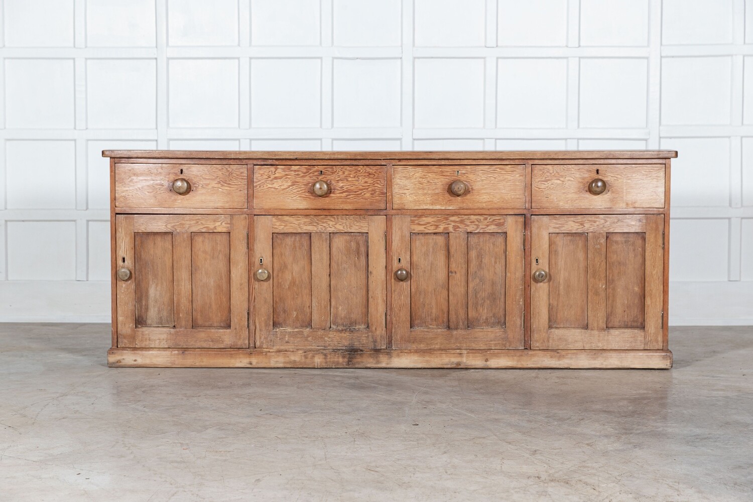 Large English Country House Pine Dresser Base