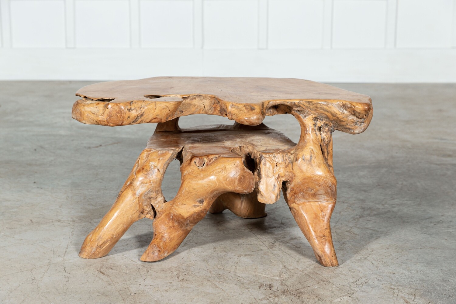 English Rootwood Two Tier Side Table