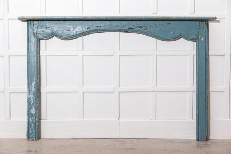 Large 19thC Swedish Painted Pine Fire Surround