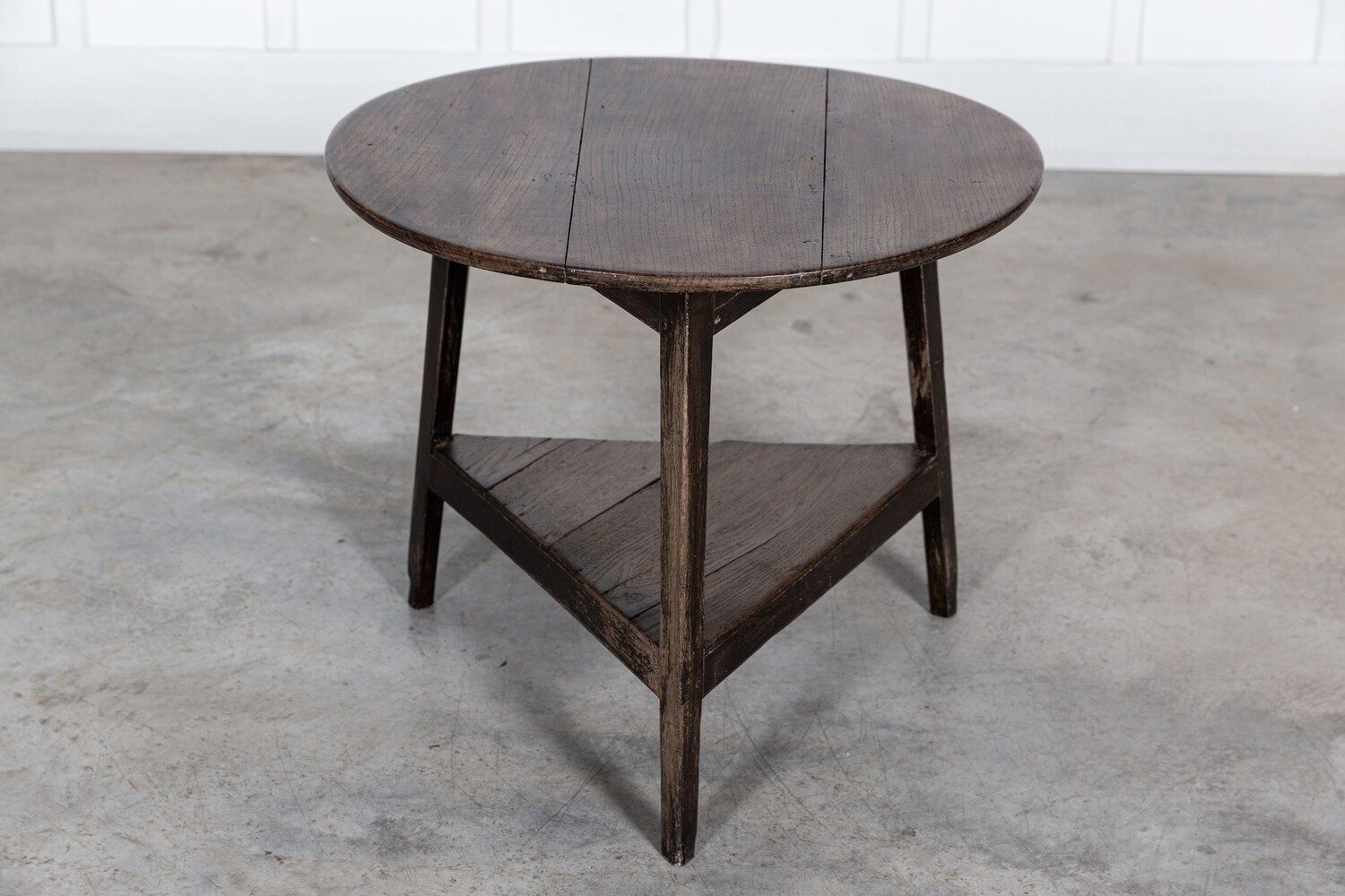 19thC Welsh Oak Tavern Cricket Table