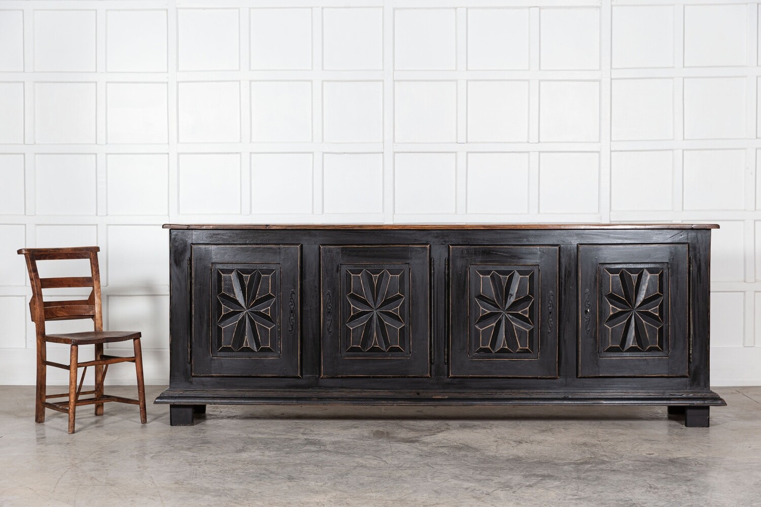 Monumental Ebonised French Oak Enfilade Buffet