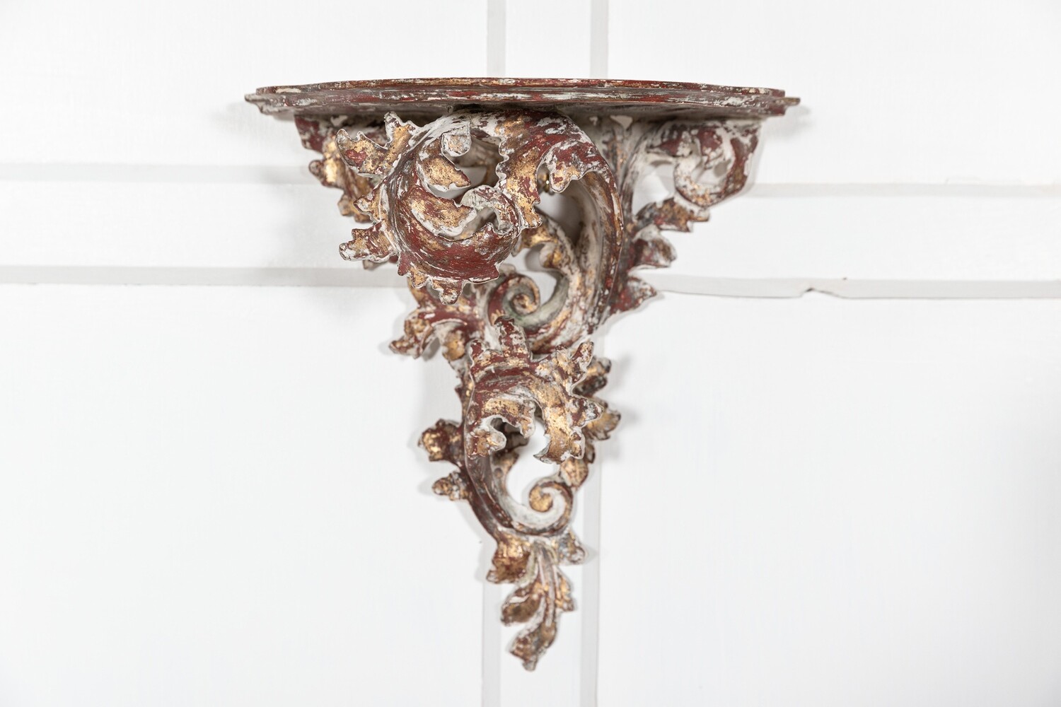 Pair French Giltwood & Gesso Wall Brackets