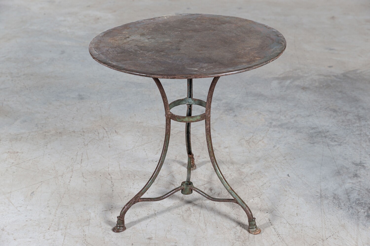 French Painted Arras Iron Side Table
