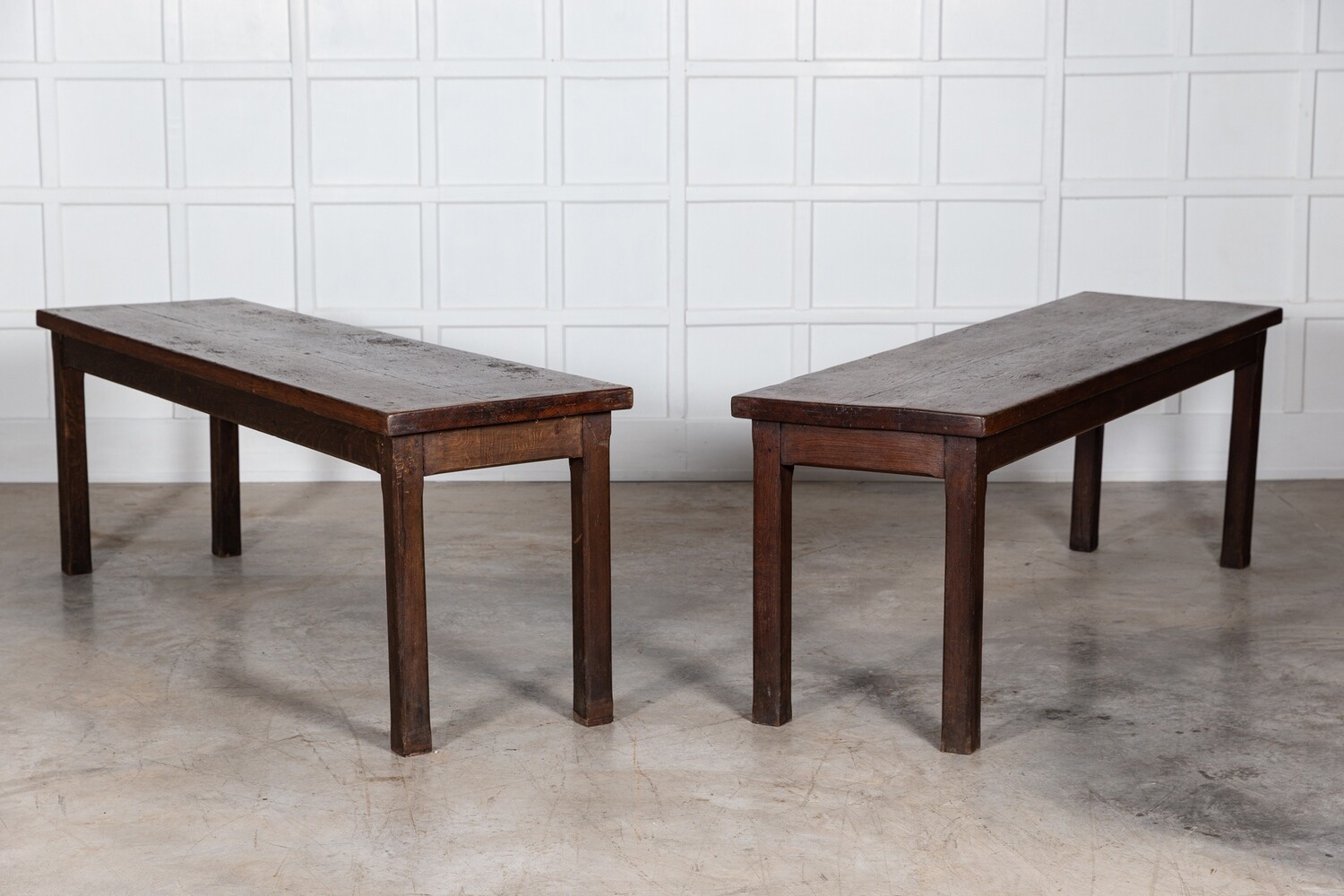 Pair French Oak Cafe Tables