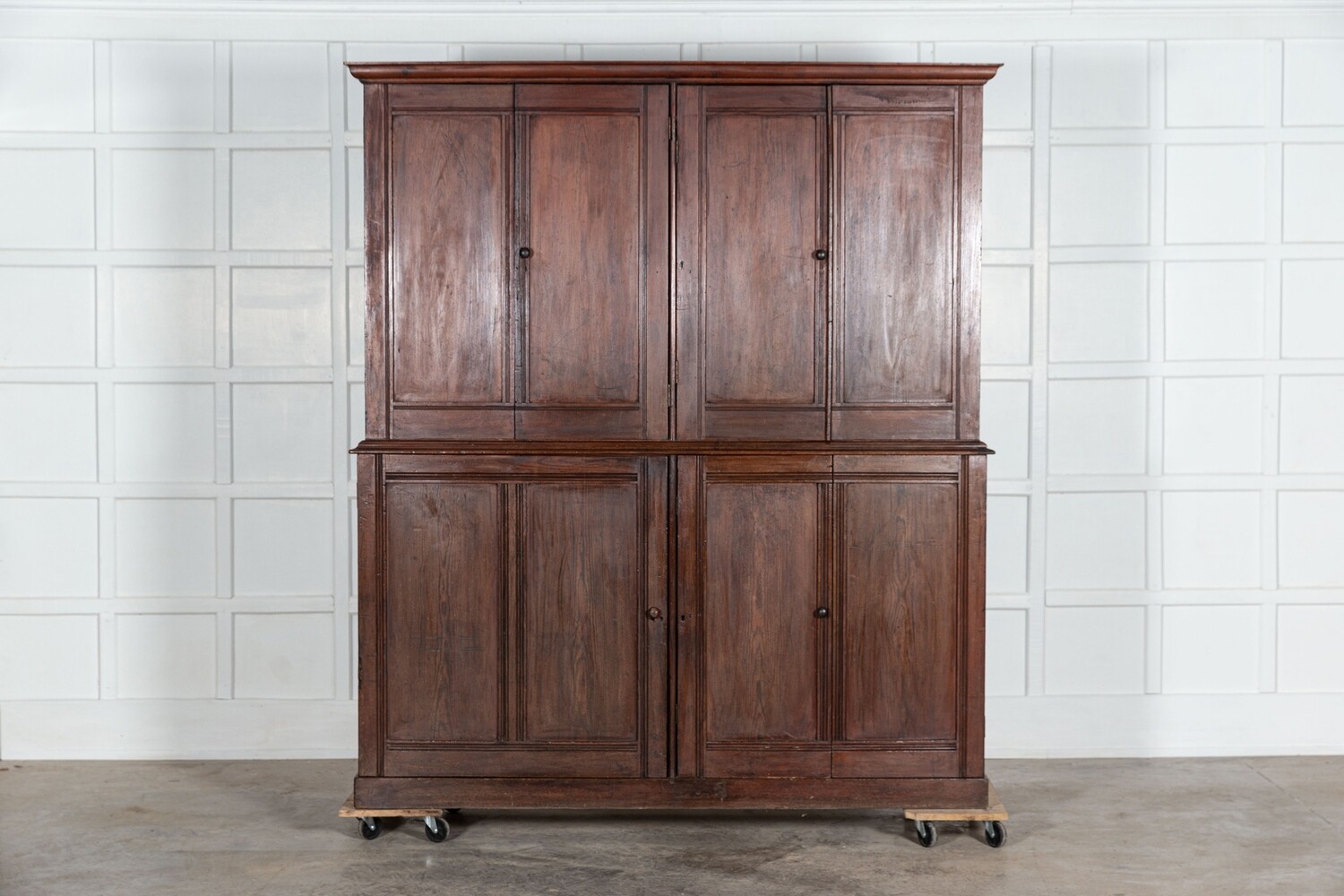 Large 19thC English Pine Housekeepers Cupboard