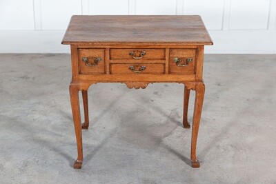 19thC English Georgian Oak Low Boy