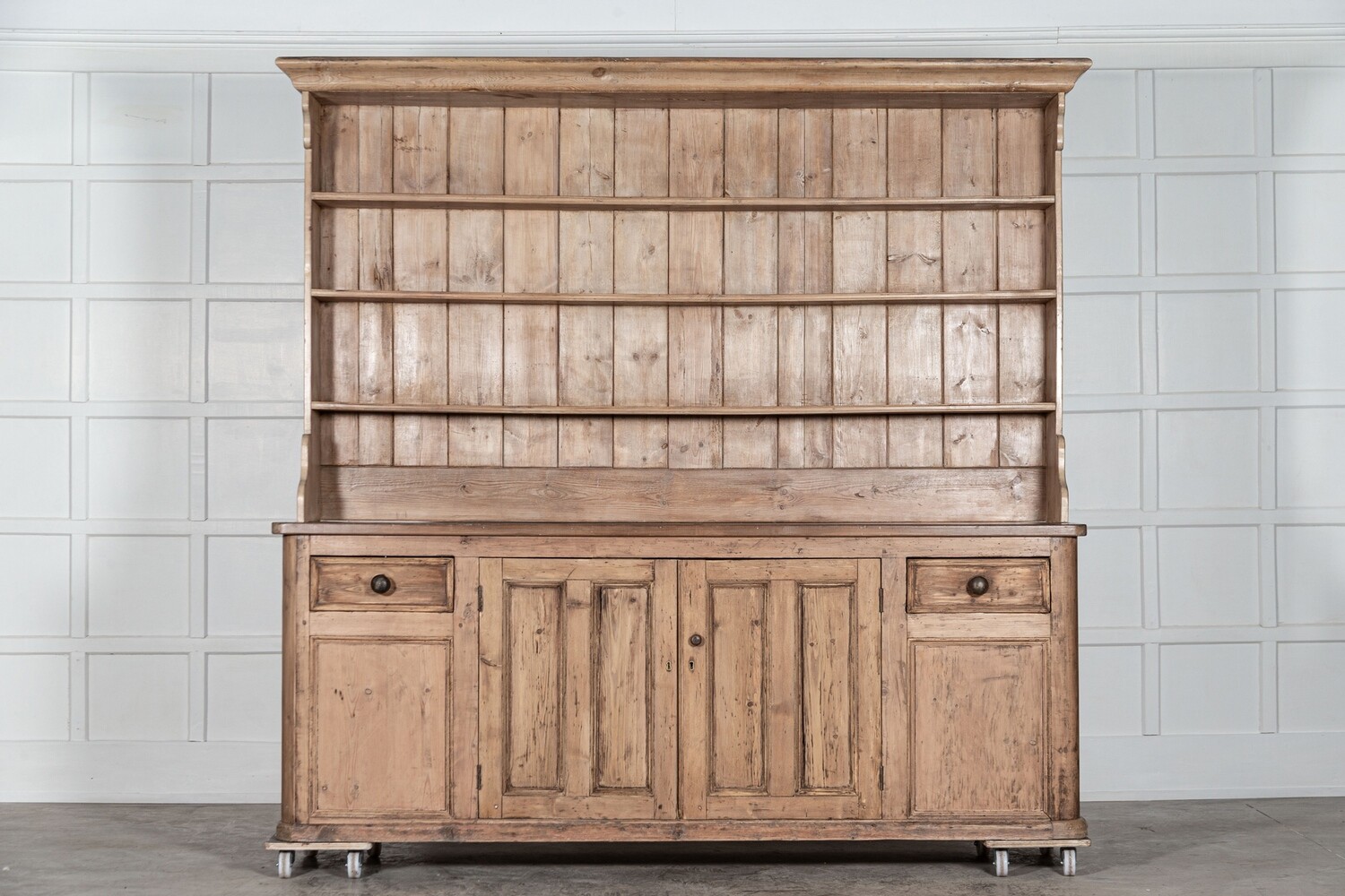 Large 19thC English Pine Dresser