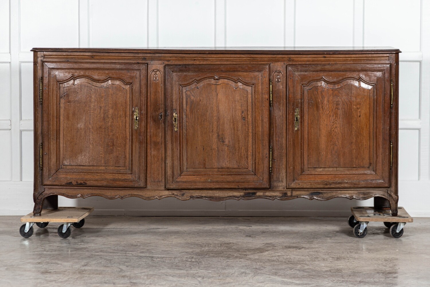 19thC Large French Oak Dresser Base