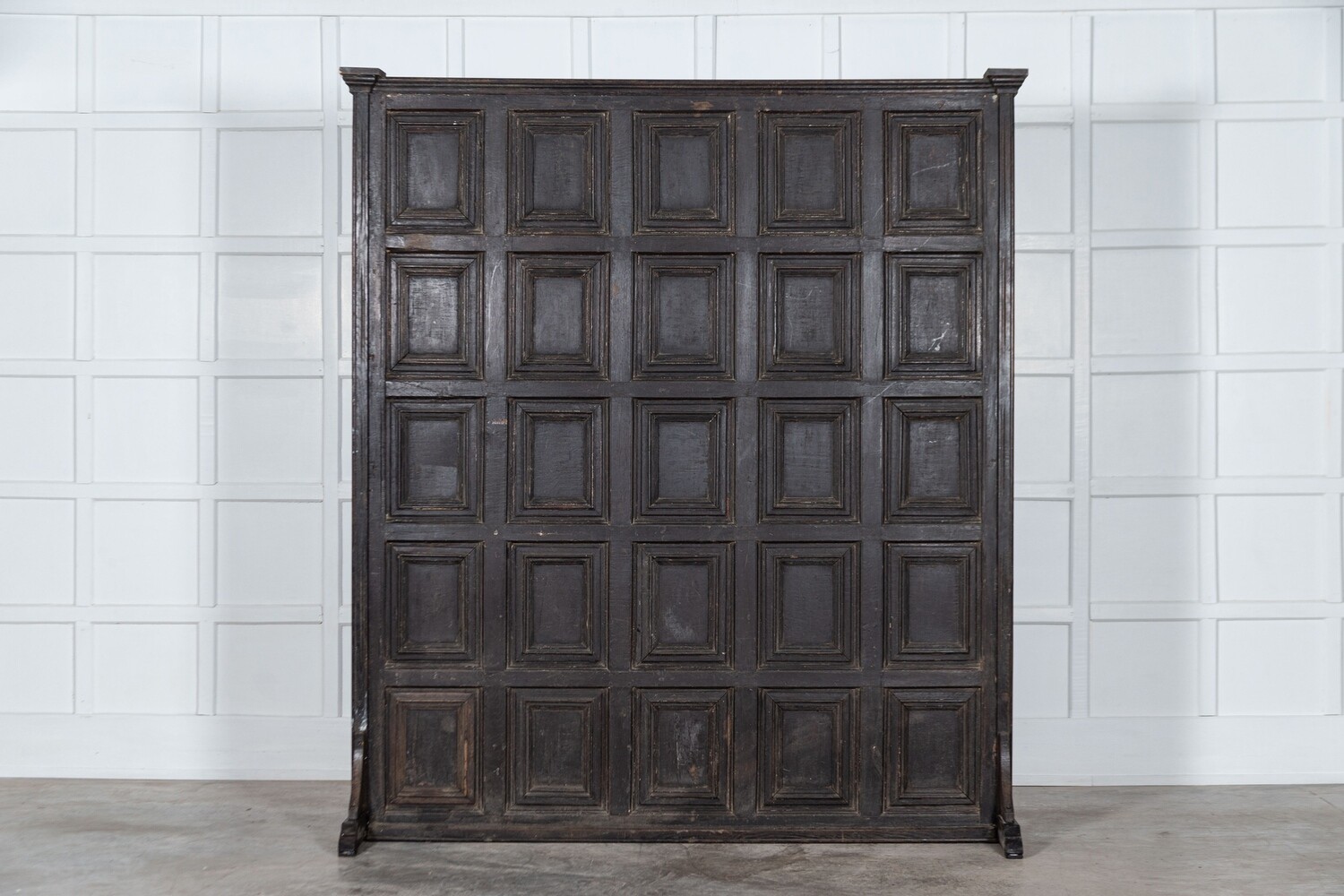 Large English Oak Panelled Room Divider