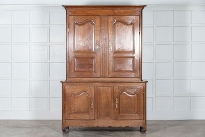 Large French 19thC Oak Buffet Deux Corps