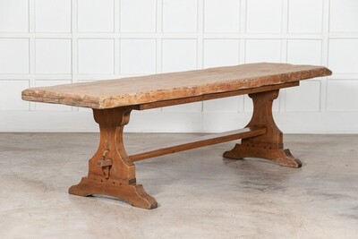 Monumental 19thC Scottish Estate Scrub Top Pine Refectory Table