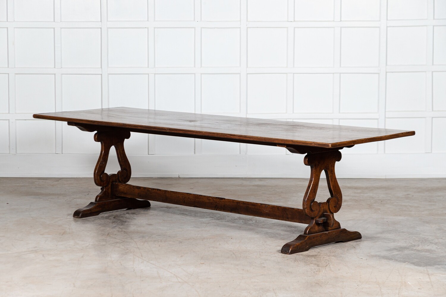 Large English 19thC Oak Refectory Table