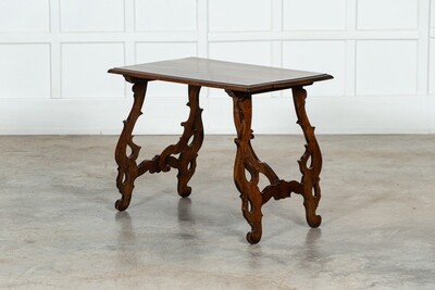 19thC Spanish Walnut Trestle Table