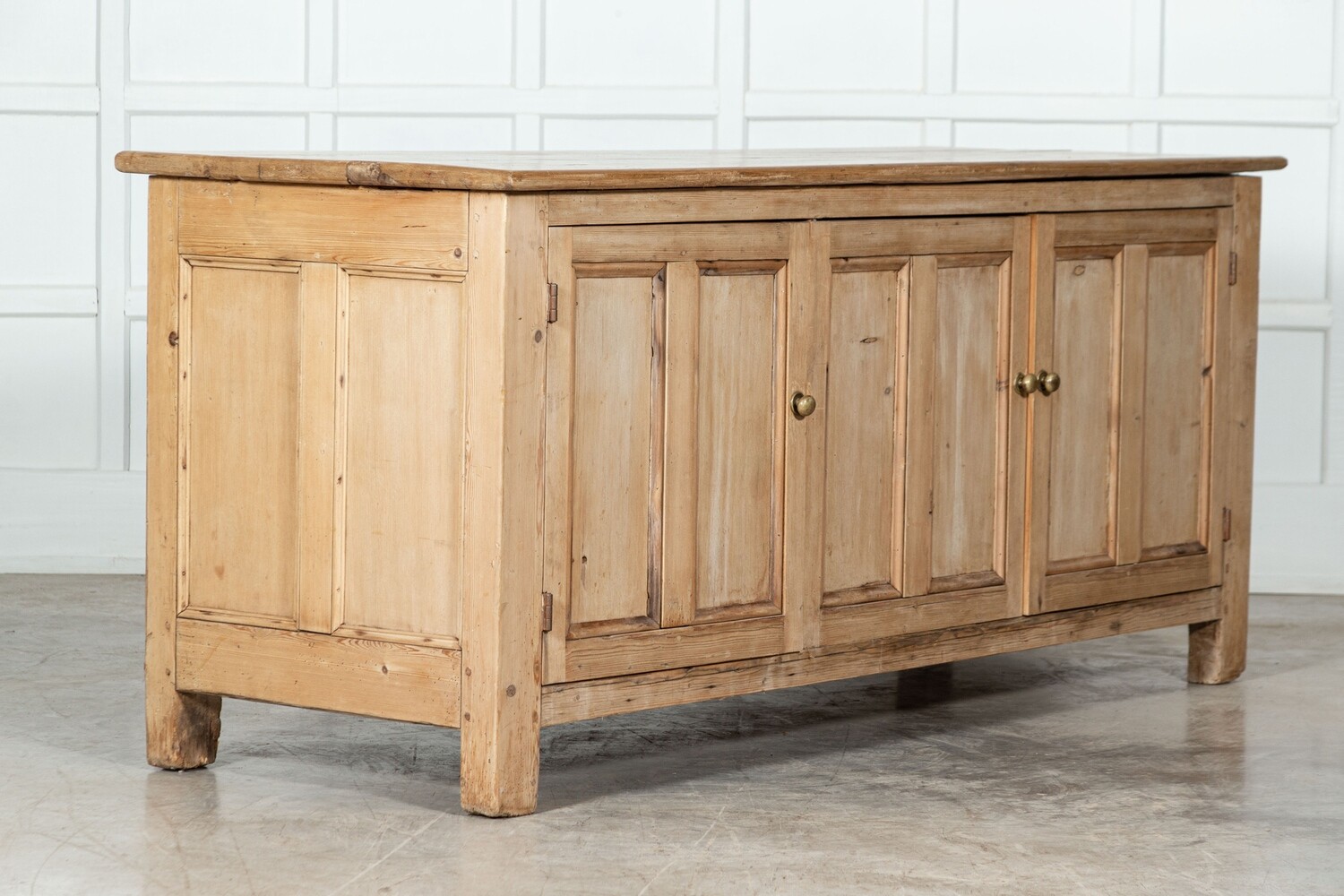 19thC English Pine Dresser Base/ Counter