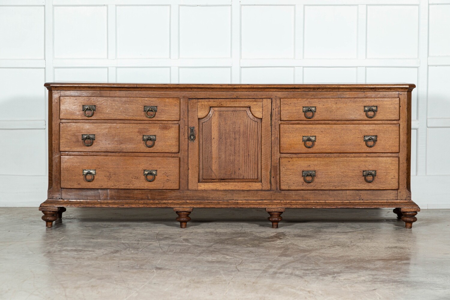 19thC English Oak Dresser Base