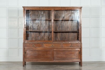 Large French Oak Glazed Haberdashery Shop Cabinet Large French Oak Glazed Haberdashery Shop Cabinet