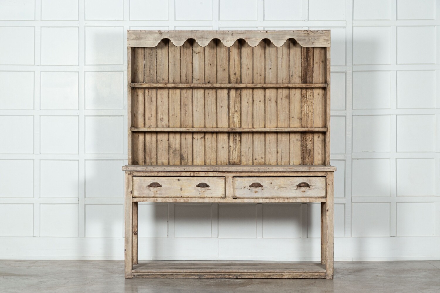 Large 19thC English Vernacular Pine Dresser