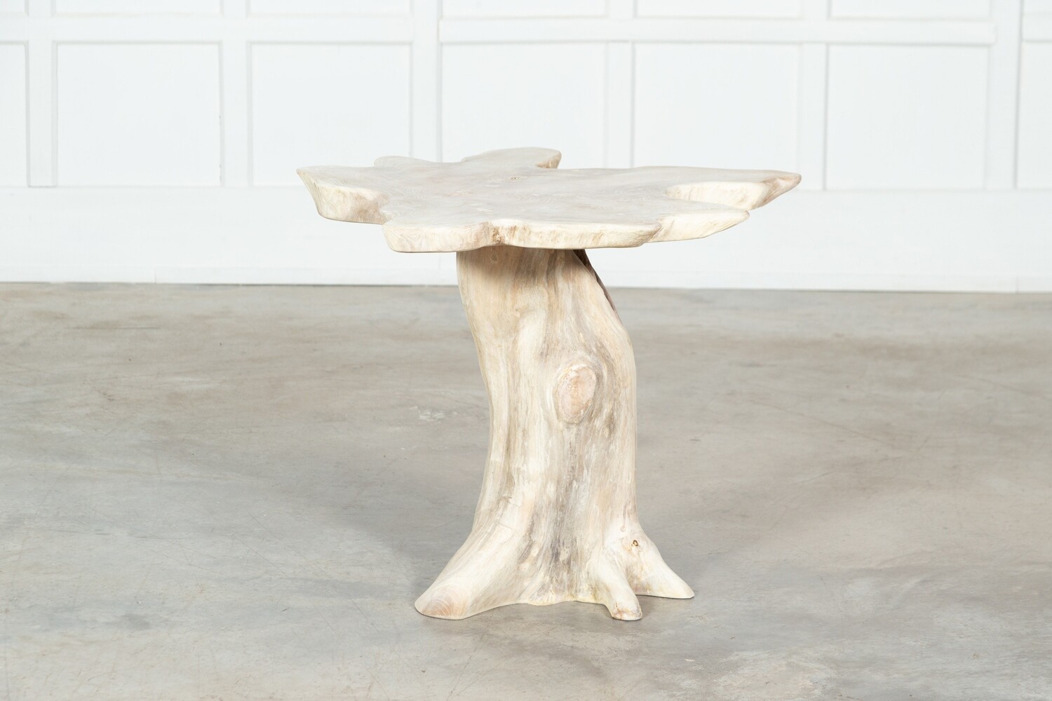 Bleached English Teak Root Side Table