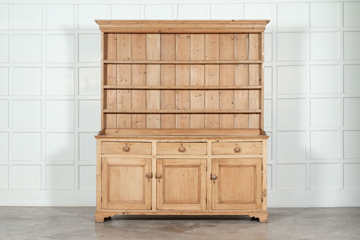 Large 19thC English Pine Dresser