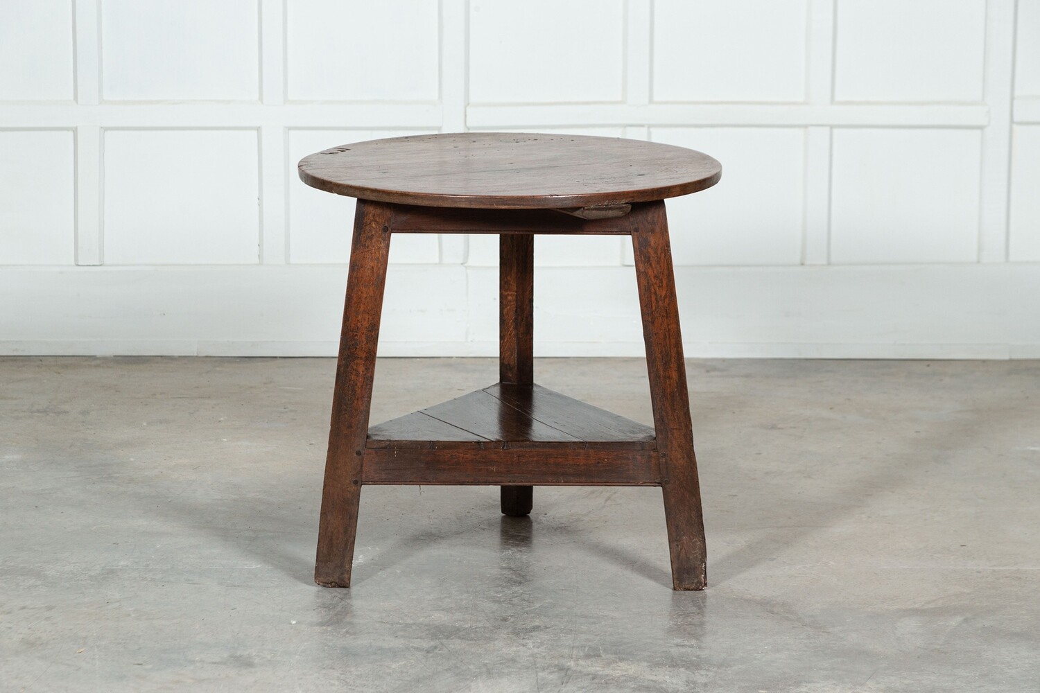 18thC English Fruitwood Cricket Table