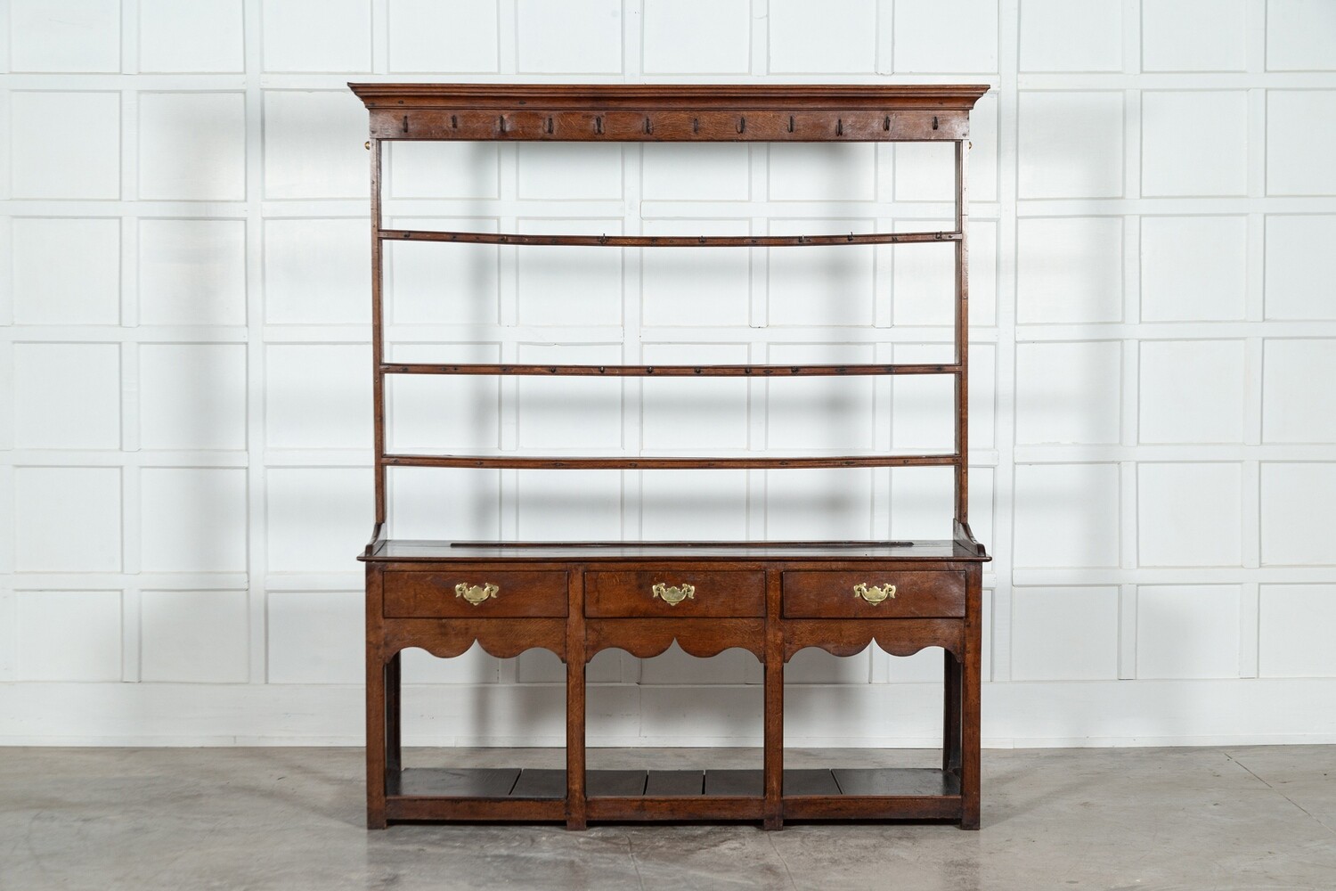 Large English George III Oak Dresser