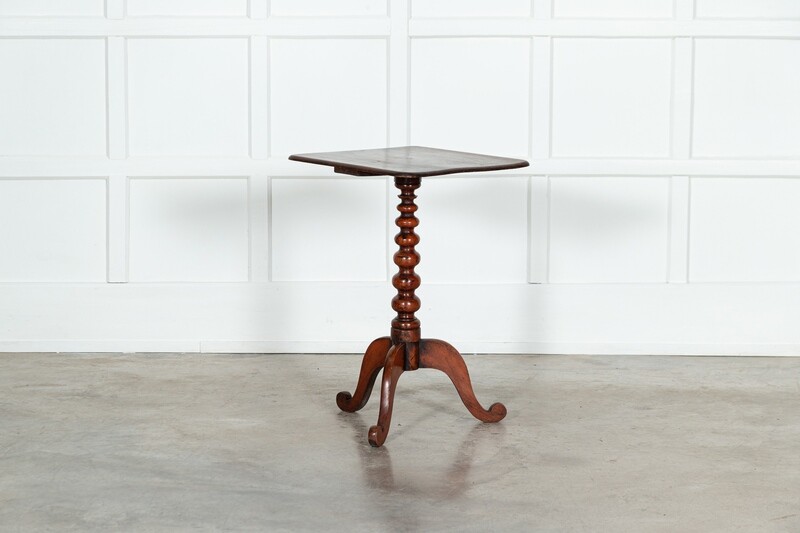 Irish 18thC Cherry Bobbin Tea Side Table